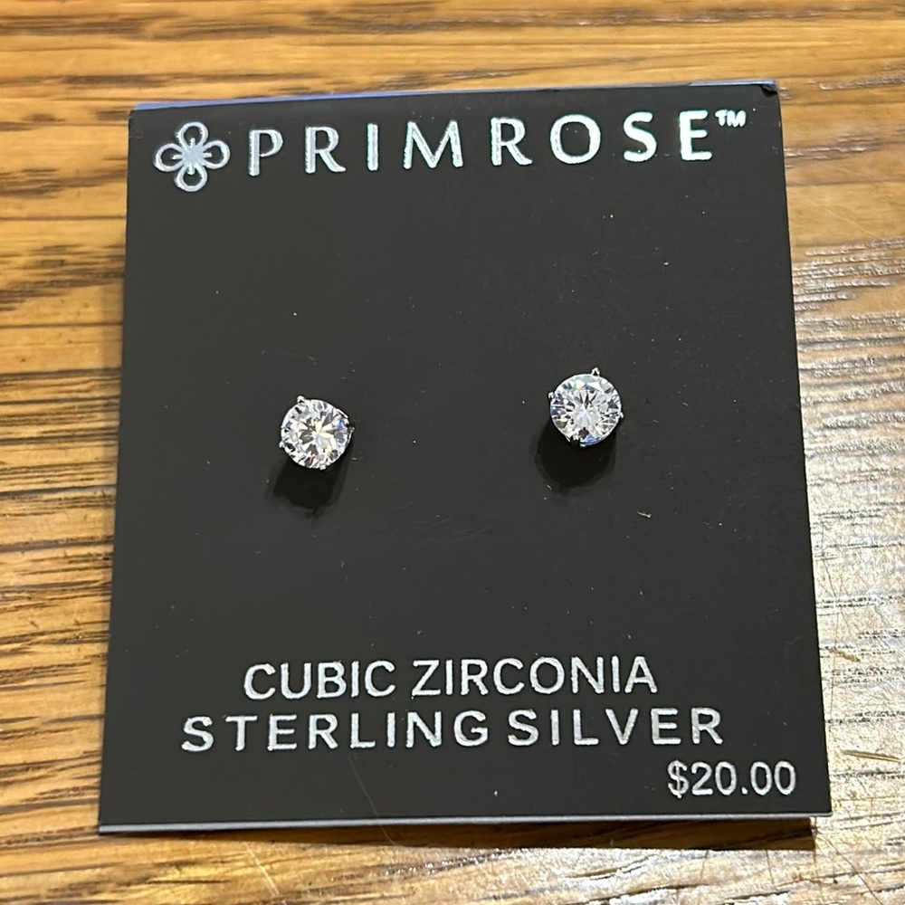 Primrose Sterling silver stud earrings